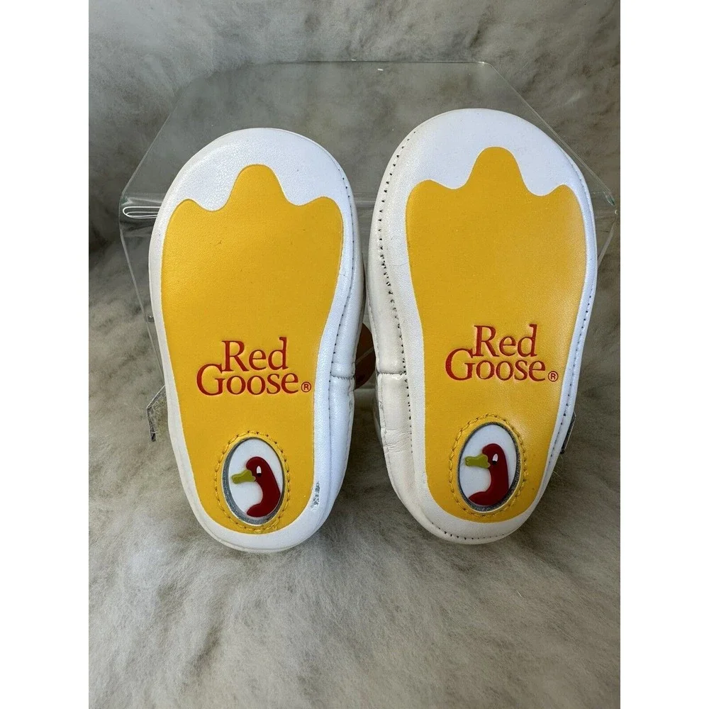 Red Goose Walker Shoes Baby Girl White Infant Layette Sneakers Collectors 3-6 Mo